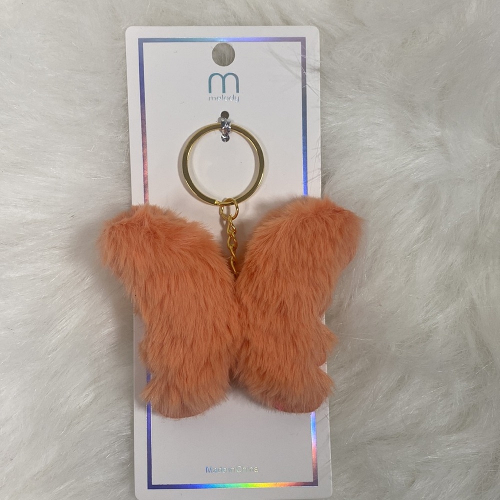BUTTERFLY-Key CHAIN/ purse charm(NWT) Orange/peach